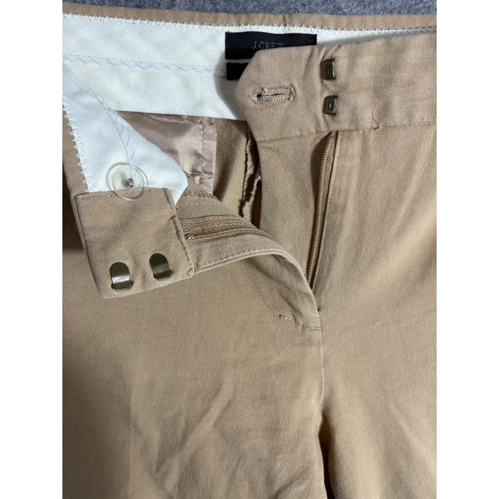 J. Crew Campbell Tan Khaki Cropped Career Pants Women's Size‎ 0